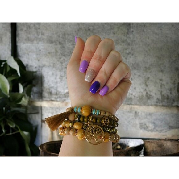 Bohemian Multi-Layered Beaded Bracelet With Tassel & Tree Of Life Charm Jewelry - Picture 8 of 11